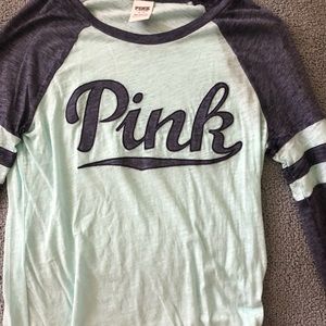 VS Pink team and blue long sleeve shirt small